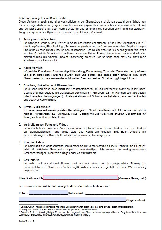 Verhaltenskodex - 2